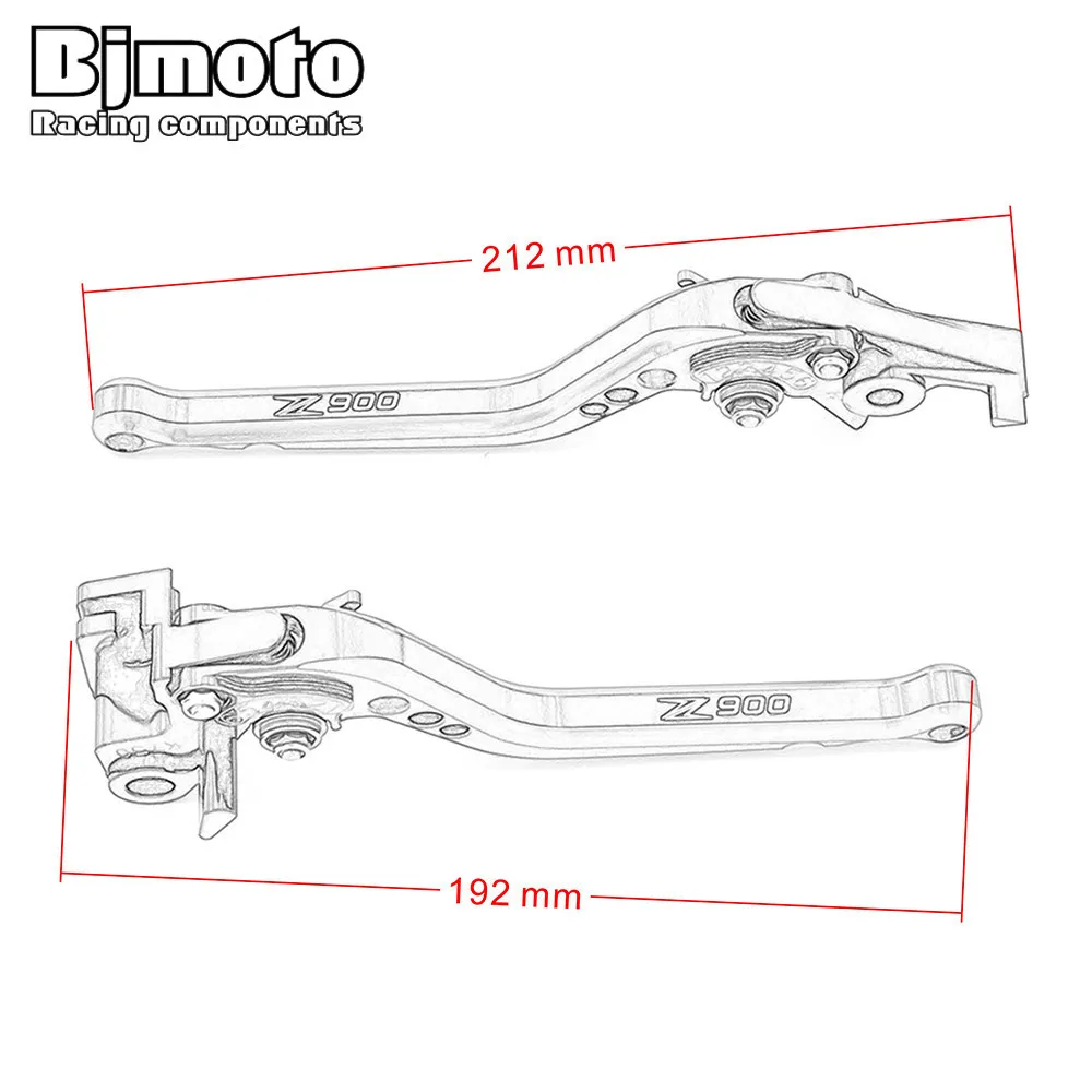 Bjmoto мотоциклетные двойной цвет регулируемый Длинный рычаг мотоцикл тормоза