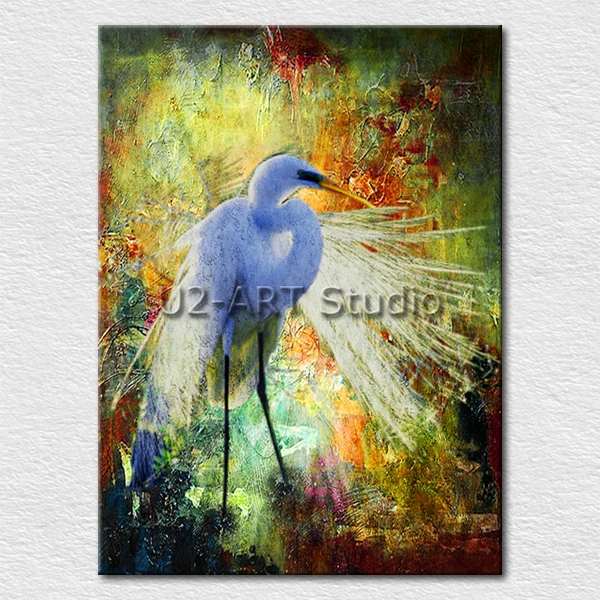 

Impression bird pictures oil painting modern hand made canvas paintings for bedroom wall decoration