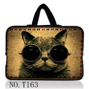 

Sunglasses Cat Face 16" 17" 17.3" Neoprene Laptop Sleeve Bag Carrying Case w. Hidden Handle For Hp/Samsung/Sony/ASUS/Acer