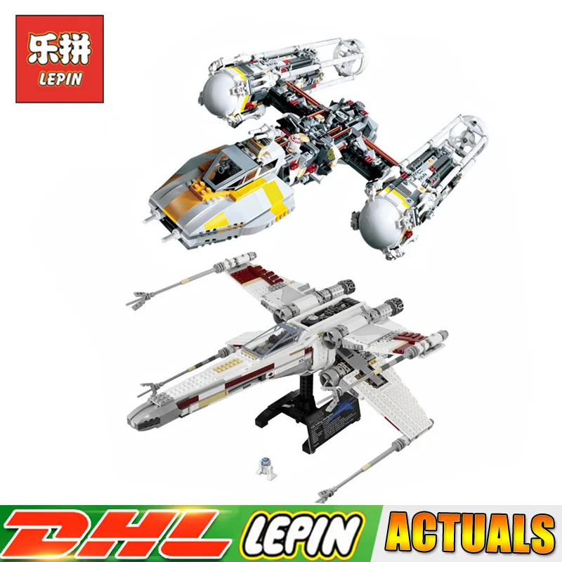 

LEPIN 05039 1616PCS The X-wing +05040 1550PCS UCS Y-wing Attack StaRed Five Starfighter Model Blocks Brick Compatible LegoINGlys