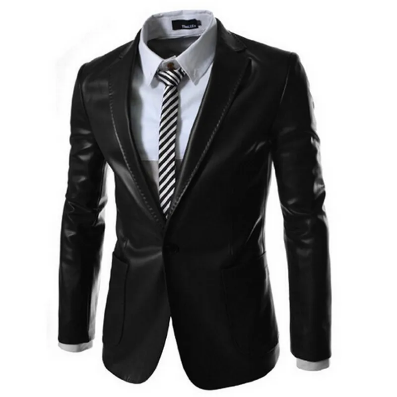 Online Get Cheap Men Leather Blazer -Aliexpress.com