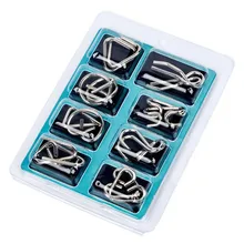 8 шт./компл. металлические головоломки IQ провода логическая игра головоломка игры для детей и взрослых