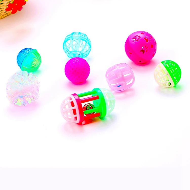 dog toys cat toys kittens pink set balls interactive toys (4)