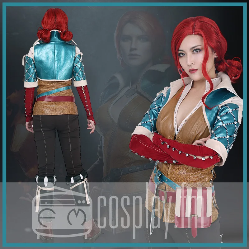 

Wild Hunt Triss Merigold Cosplay Costume with belts set