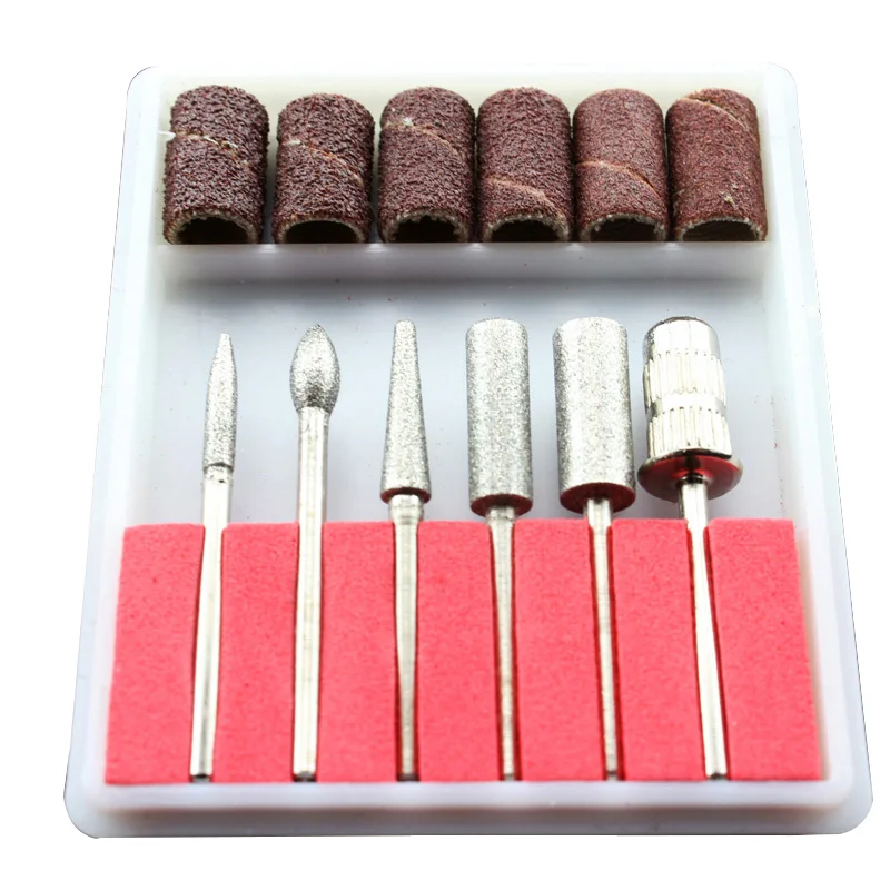 12pcs Nail Drill Kit Bits File Sanding Paper Roll Band Abrasives Tools
