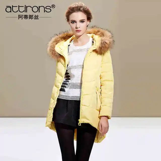Cheap 2015 New Hot Winter Cold Warm Woman Down jacket Coat Parkas Outerwear Hooded Raccoon Fur collar Luxury Long Plus Size 3XXXL Slim