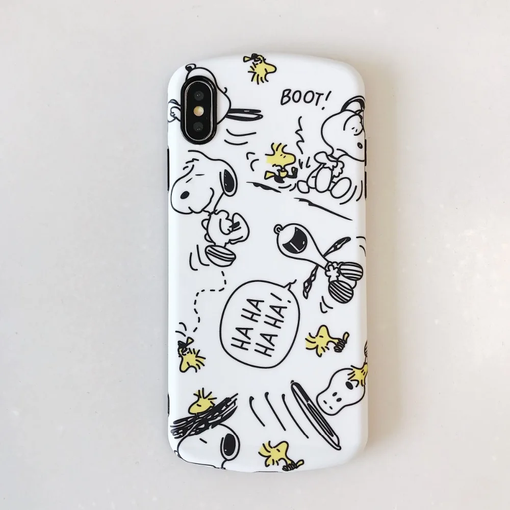 

For iPhone X Case For iPhone 6s 7 8 Plus Xs Max XR Cartoon Back Cover Soft TPU Fashion Protective Shell