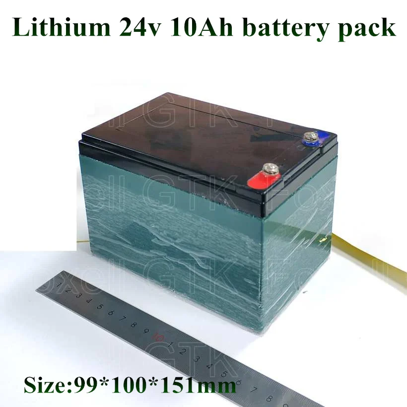 Portable DC power 24v 10Ah battery pack 15A BMS 250w 29.4V 10000mAh 8Ah 24v 7Ah battery pack electric motor supply +2A charger (3)