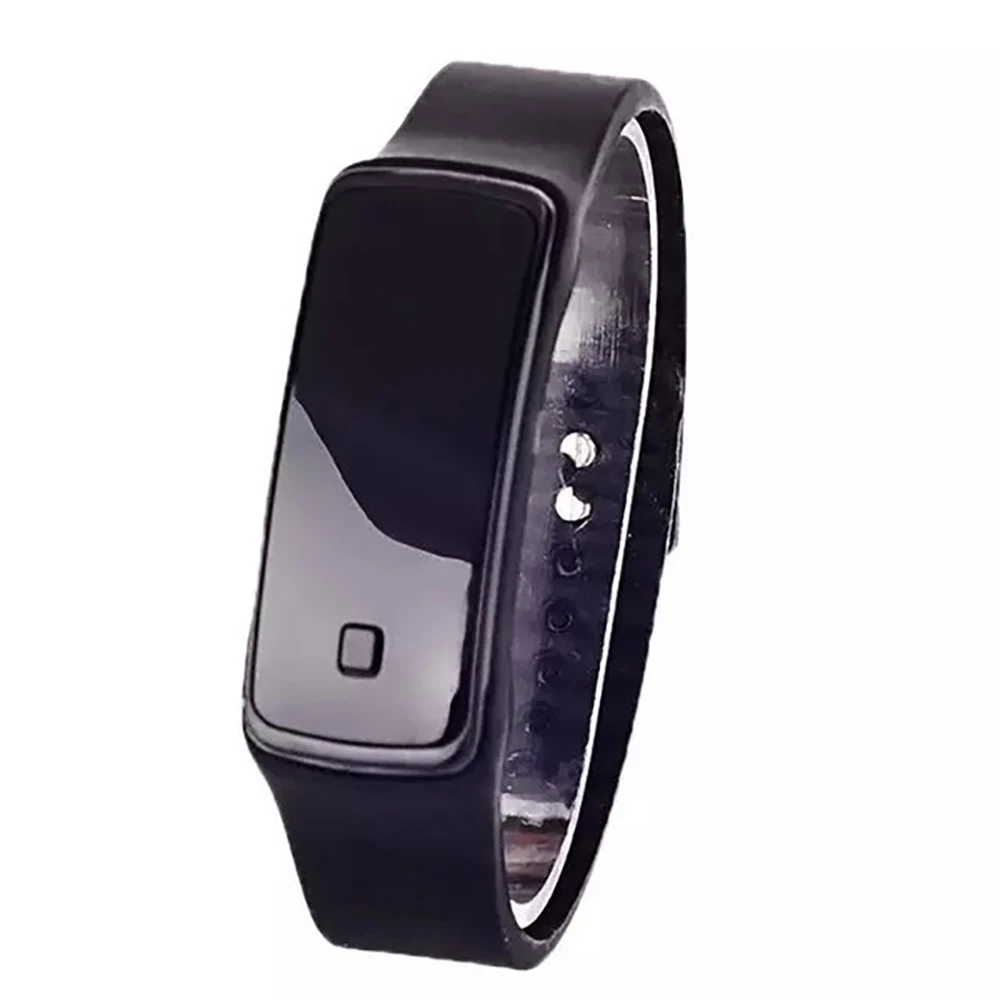 

Womens Men Watches Silicone Band Digital LED Bracelet Wristwatch Sports Running Watches Unisex Black Fashion Casual