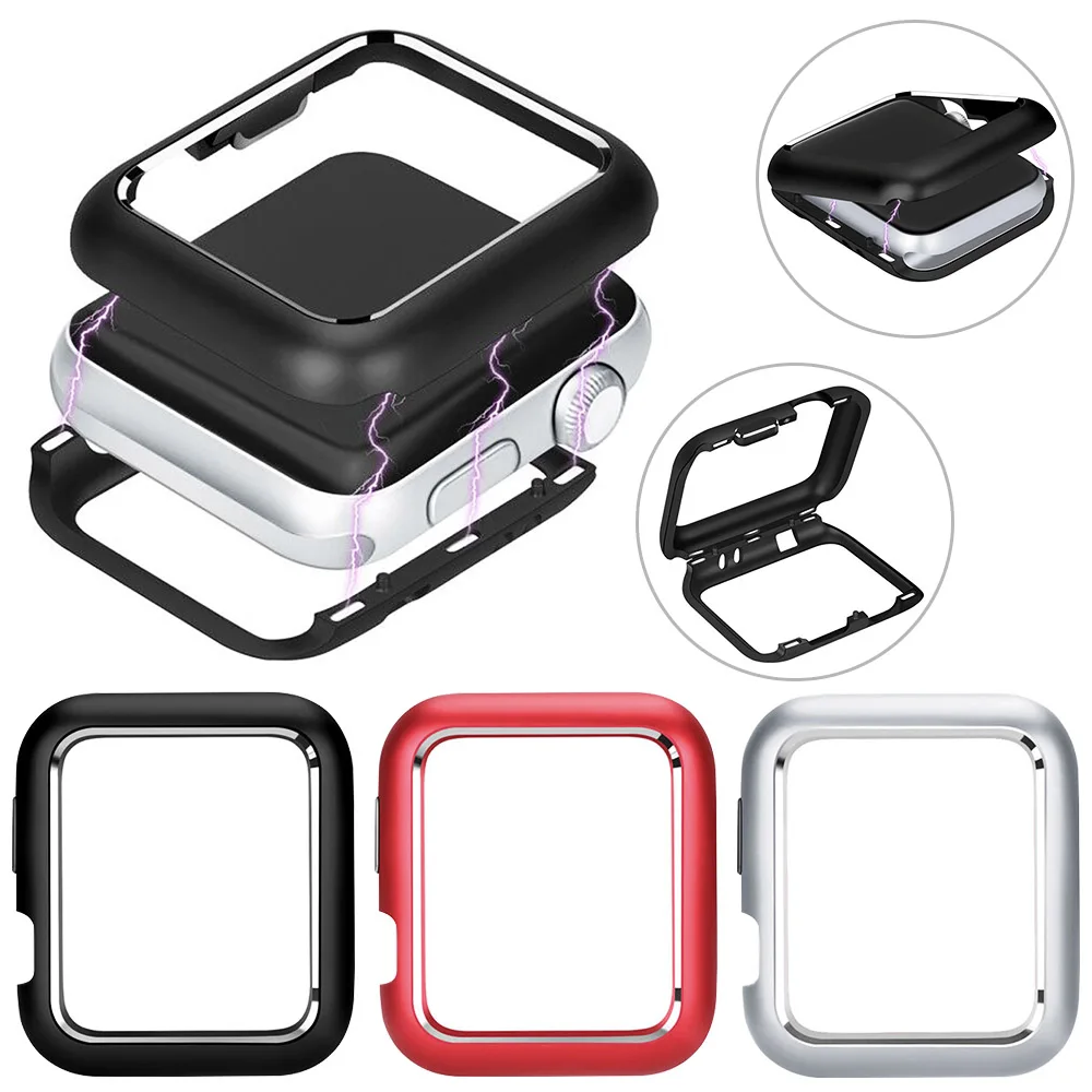 

Metal Bumper Magnetic Adsorption Case for Apple Watch Series 5 4 3 2 1 Cover for iWatch 40/44/38/42mm Hard Frame Accessories