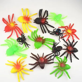 

Halloween Novel Black TPR Simulation Spider Shaped Rubber Kids/Children Toy