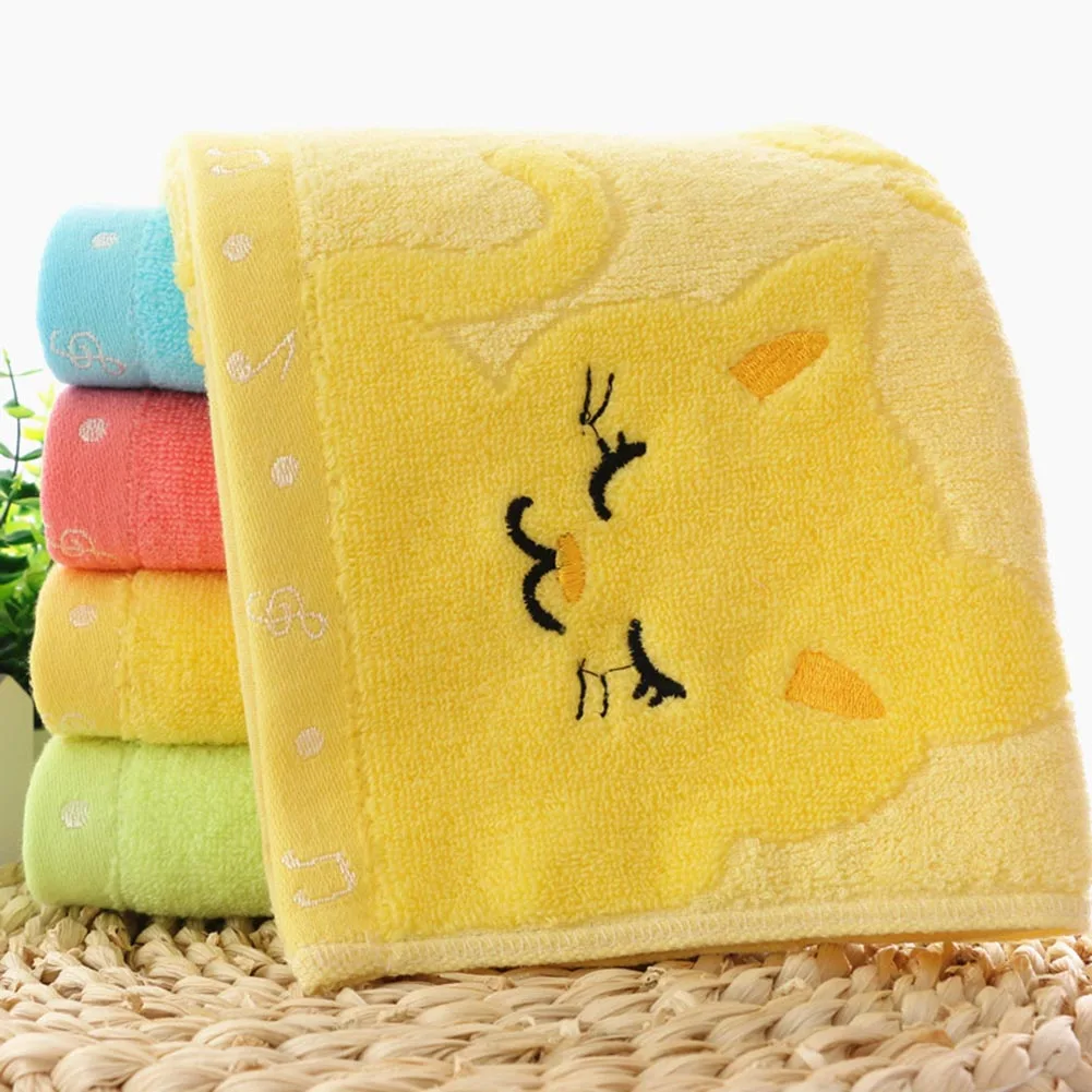 Cute Cat Towel Soft Bamboo Fiber Towel Strong Water Absorbing Home