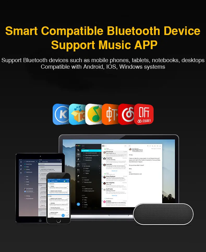 Speakers Mini HiFi Wireless Bluetooth Speaker Bass Stereo Sound Portable Speaker With MIC For Phone Support AUX TF Card USB Disk (10)