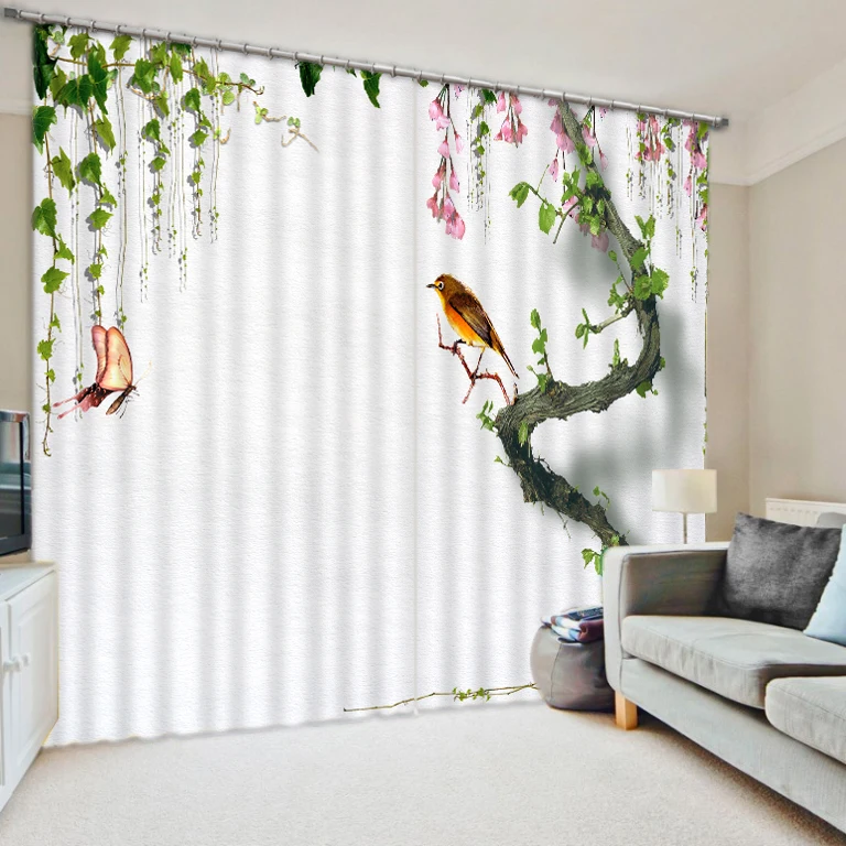 

Modern brief Curtain nature landscape 3D Window Curtains For Living room Curtains For Bedroom