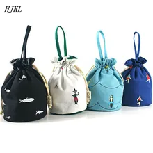 HJKL холщовый мешок на завязках с героями мультфильмов кучка кармана тянет на веревку мешок Мобильный телефон сумка для хранения ретикулы