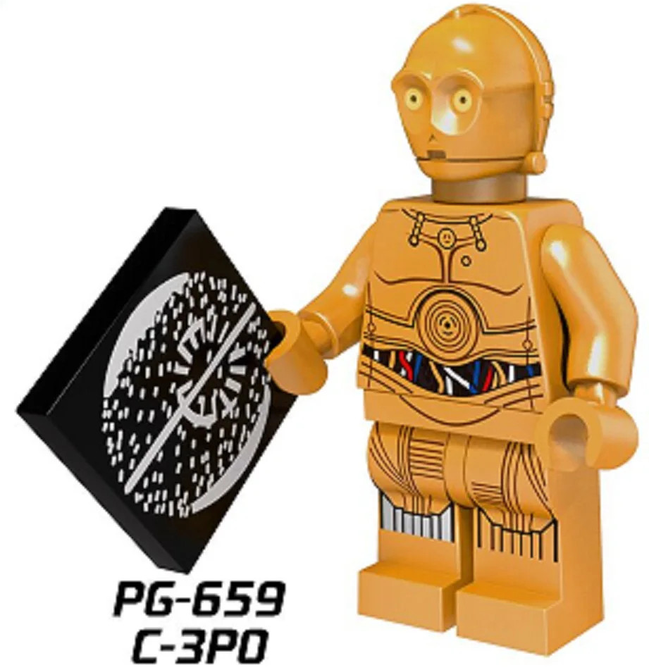 PG659 20Pcs No Box 20 шт. строительные блоки Супер Герои новые комиксы космический протокол Droid C3PO C-3PO Кирпичи Детские модельные игрушки для детей PG8023 - Цвет: PG659 20Pcs No Box