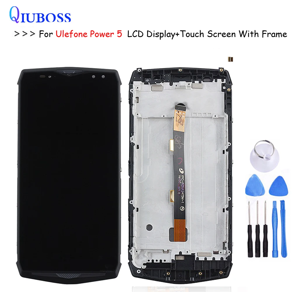 Для Ulefone power 5 ЖК-дисплей + сенсорный экран с рамкой в сборе дигитайзер Замена для lcd