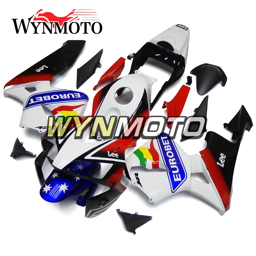 ABS пластиковые детали для мотоцикла Обтекатели для Honda CBR600RR F5 Год 03 04 Sportbike обтекатель белого и синего цвета красные, черные Star корпусов