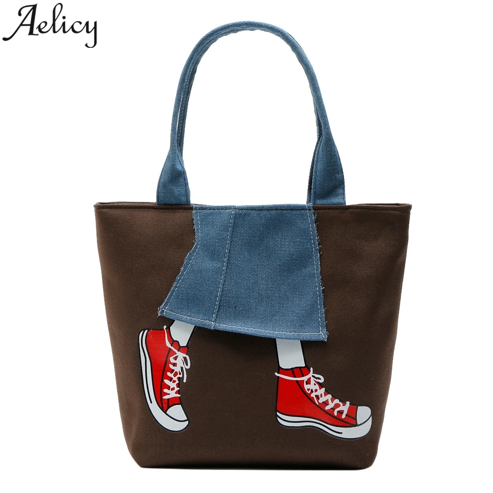 Aelicy 2019 модные пэчворк ковбой Tote дамы кошелек сумка женская сумка сумки сумка для покупок холст