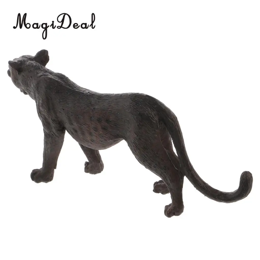 MagiDeal 1Pc Realistic Black Panther Wildlife Animal Figurine Model Figure Kids Toy Gift for Home Room Desk Pub Bar Decor