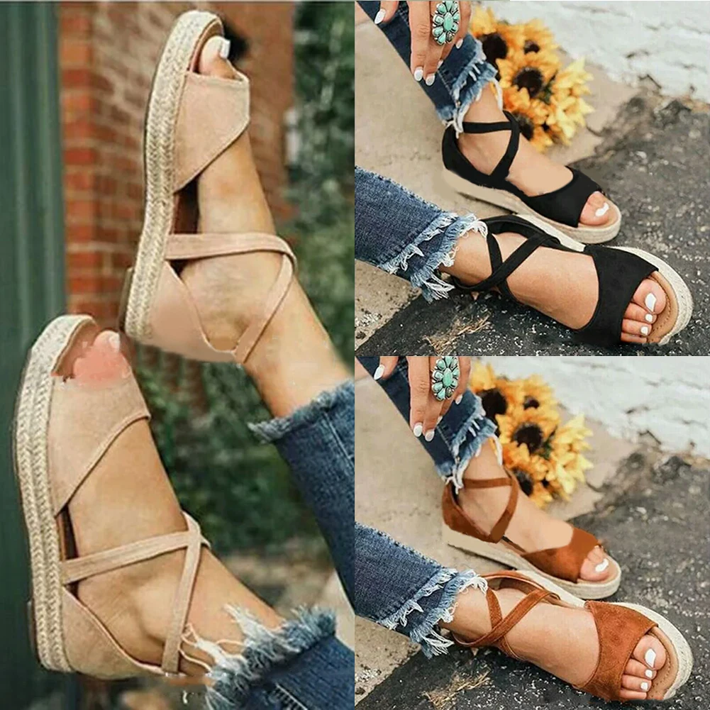 

2019 Hot Women Flat Sandals Open Toe Breathable Lightweight Anti-slip Casual Shoes for Summer LBY2019