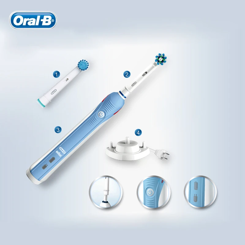 Электрическая зубная щетка Oral B Pro2000 3D перезаряжаемая для глубокой чистки