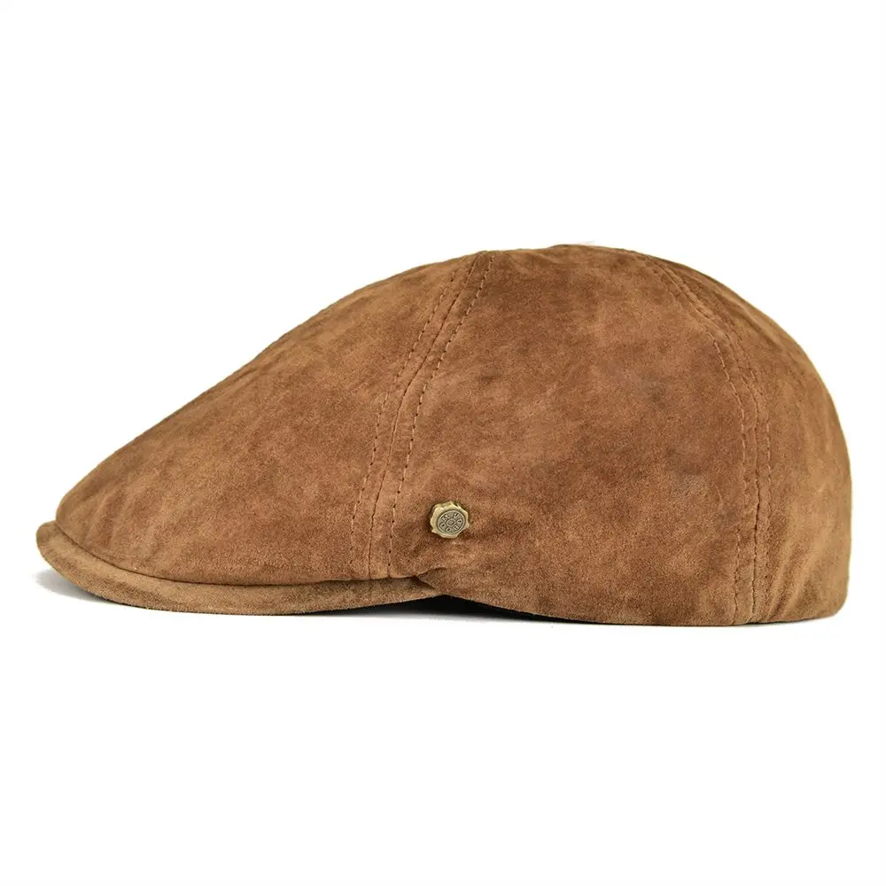 mens leather flat caps uk