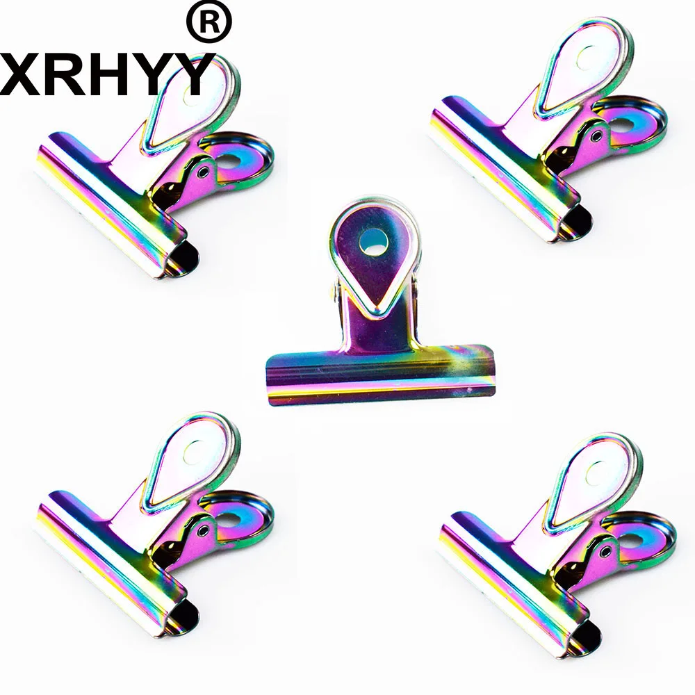 2CM Mini Rainbow Binder Bulldog Spring Clips Paper Clamp Colored