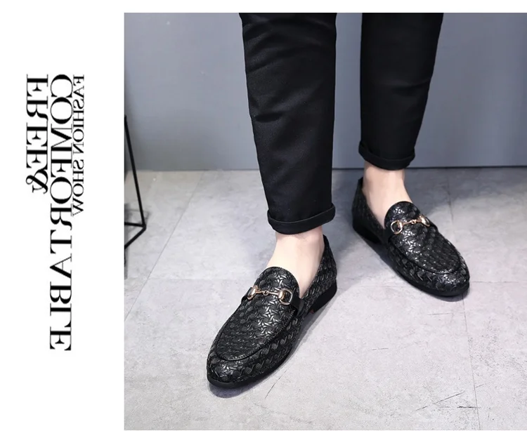 M-anxiu Men Fashion Bright Wedding Shoes Casual Loafer Flat Shoes Leather Classic Doug Shoes Business Pointed Toe Club Shoes (2)
