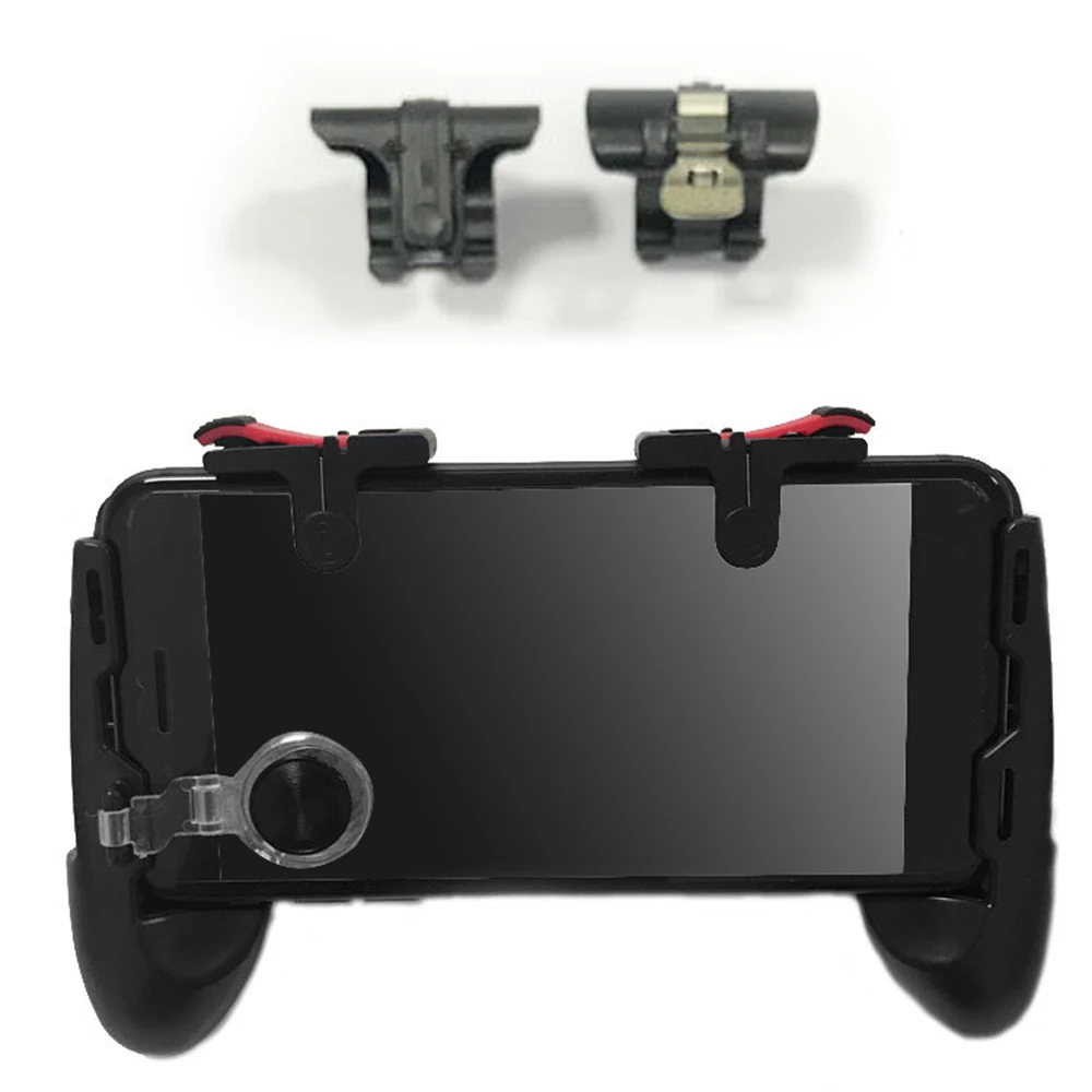 

4 in 1 Set Gamepad Hand Grip + Direction WASD Joystick + L1R1 Fire Button Shooting Trigger for Mobile Phone Gaming PUBG