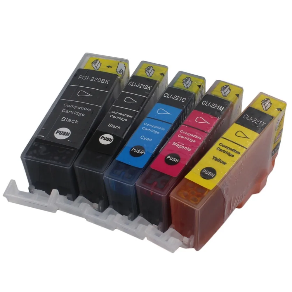 

For Canon PGI 220 CLI 221 Ink Cartridges PGI-220 PG220 For Canon PIXMA MP560 MP620 MP630 MP640 MP980 MP990 IP3600 IP4600 IP4700