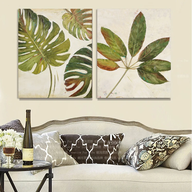 Tree leaf  foliage oil painting canvas prints wall art  home  