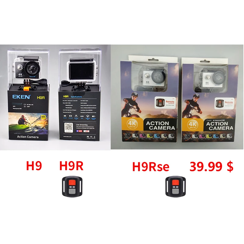Original EKEN H9 / H9R Ultra 4K HD Wifi Action Camera waterproof 170D 1080p 60FPS underwater go underwater extreme pro sport cam