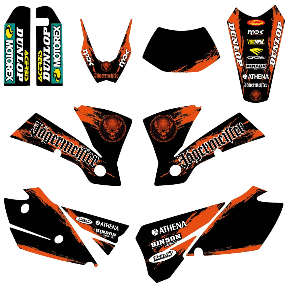 Набор графических наклеек для KTM EXC 125 200 250 300 400 450 525 2004 | Автомобили и мотоциклы