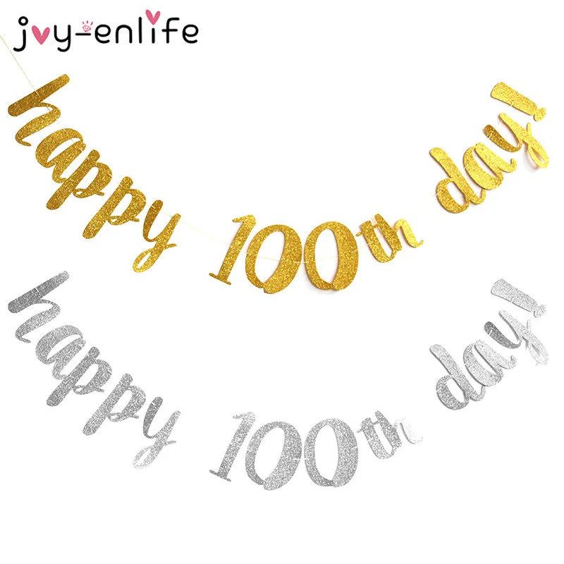 Buy JOY ENLIFE Happy 100 Days Party Banner Baby Boy Girl 100 Days Celebration