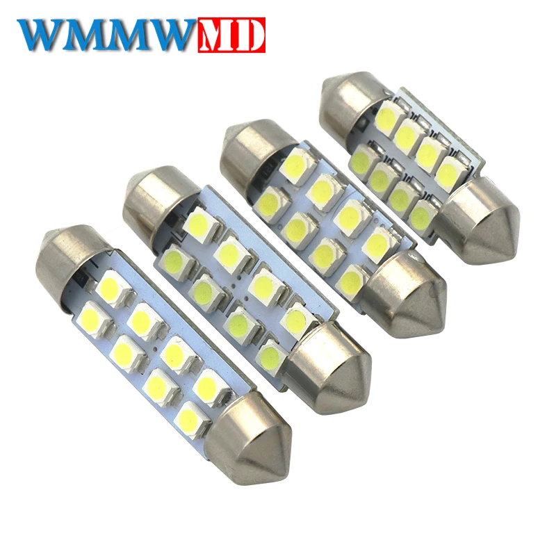 WMMWMD 2 шт. супер яркий 31mm 36 мм 39 41 8 SMD 1210 интерьер автомобильного салона