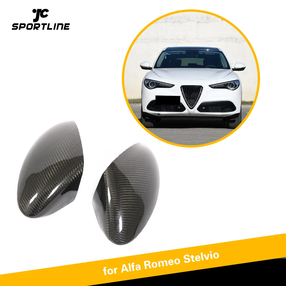 

Carbon Fiber Car Side Rear Review Mirror Covers Cap for Alfa Romeo Stelvio Base Sport Utility TI Quadrifoglio 2017 2018 2019