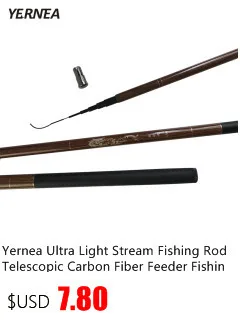 Yernea углеродная рыболовная удочка, углеродная телескопическая удочка, ультра-светильник для ловли карпа, ручная удочка, кормушка для карпа, 2,4 М-7,2 м, рыболовная удочка