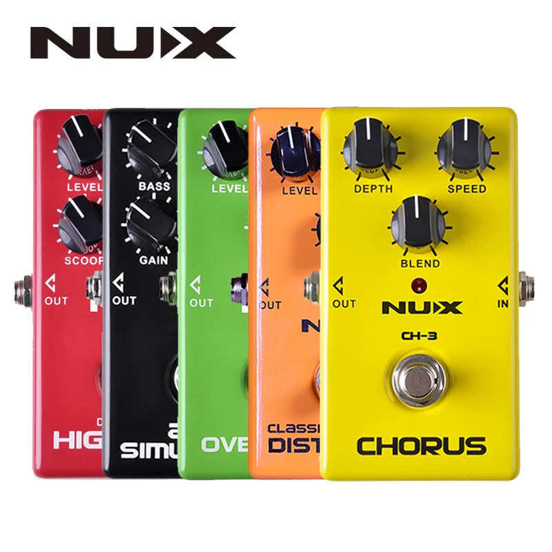Педаль с эффектами NUX CH3 DS3 AS4 HG6 OD3 классический симулятор Overdrive AMP педали высоким