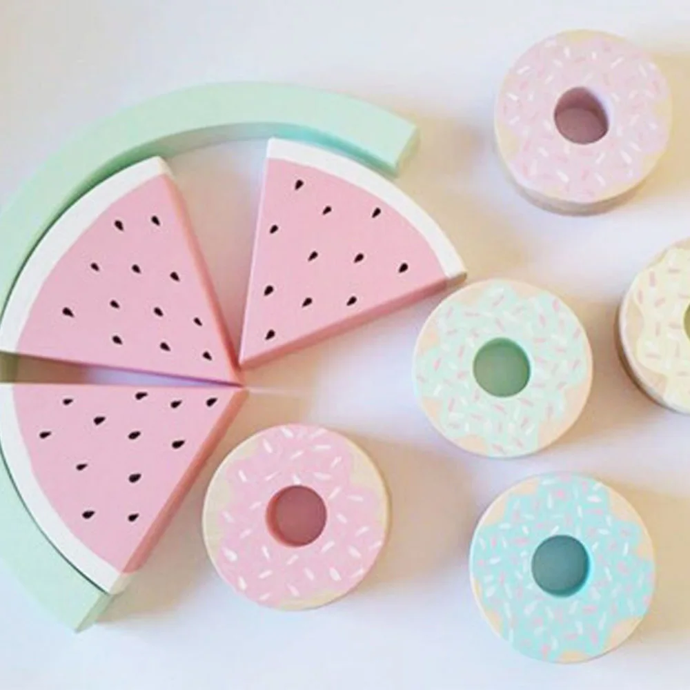 

2019 Nordic Style Wooden Baby Toys Creative Baby Building Blocks Toys for Children Puzzle DIY Presents Nursing Gift Baby Block
