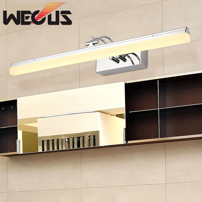 

New acrylic rockable mirror light 390mm led bathroom cabinet lamp bedroom makeup desk above lighting