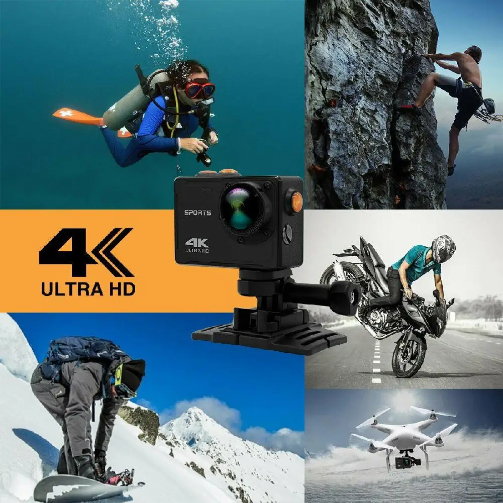 Экшн камера EastVita Pro 4K Wi Fi водостойкая с креплением на велосипед|Экшн-камеры| |