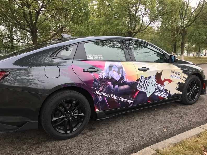 Автомобильные наклейки с левой стороны 3D Японские Аниме аксессуары для
