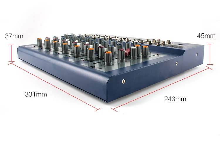 Mini bluetooth Portable Audio Mixer with USB DJ Sound Mixing Console MP3 Jack 5 Channel Karaoke 48V Amplifier For Match Party