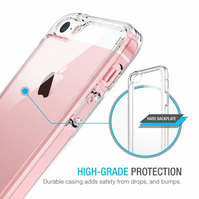 For-Coque-iPhone-SE-Case-Clear-Cushion-Protective-Bumper-For-Apple-iPhone-SE-2016-5S-5-Shock-Absorbing-Cover-Hard-Back-Panel-New-1 (3)