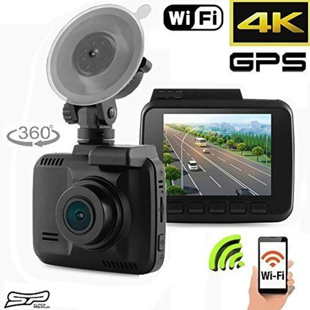 

Auto Car Ultra HD 2160P Wide Angle Lens With Suction Wifi 2.4 inch Mini Car Camcorder Car DVR with Built-in GPS Dash Cam