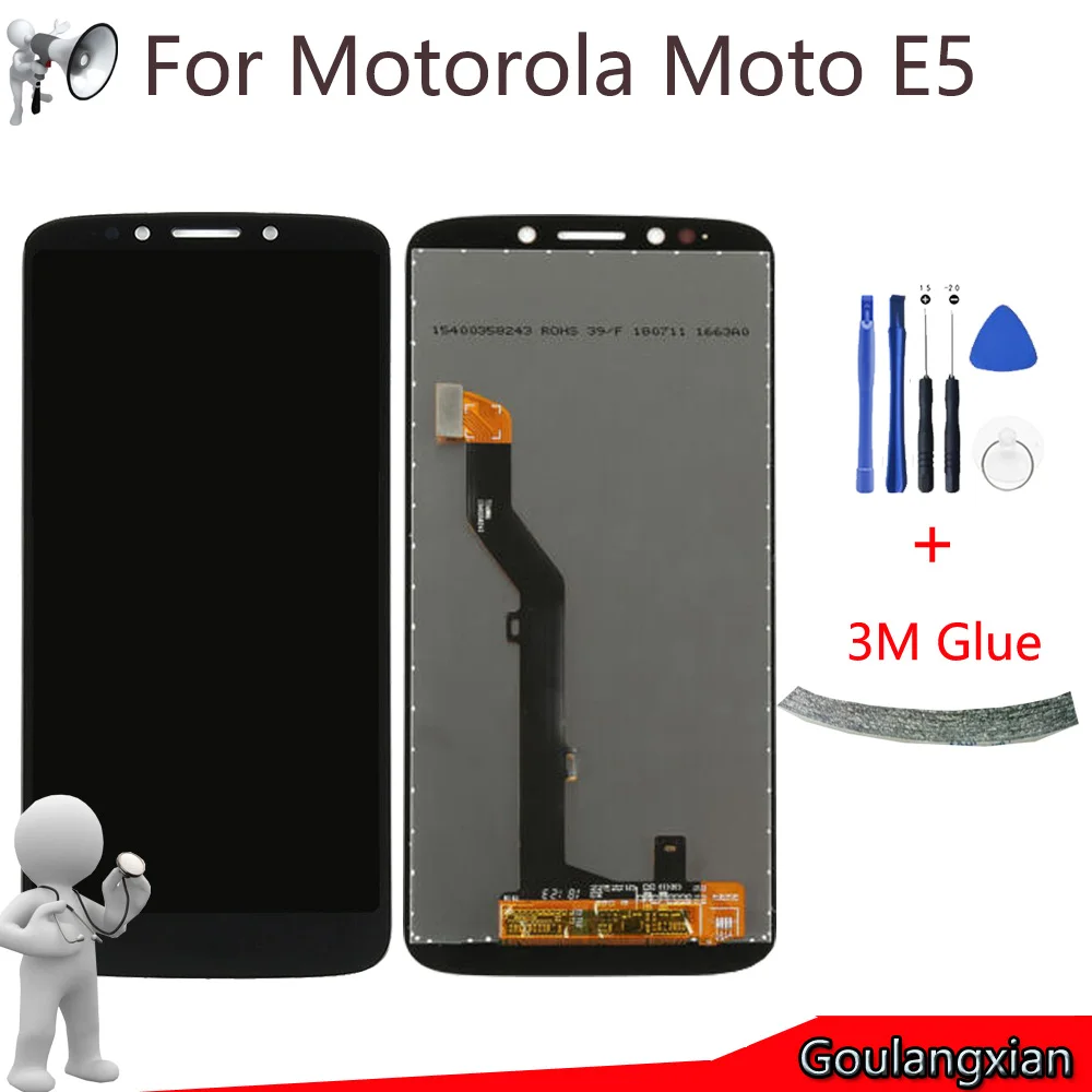 

5.7" AAA Quality LCD For Motorola moto E5 LCD Display+Touch Screen Digitizer Assembly Replac For moto E5 XT1944 LCD +tools