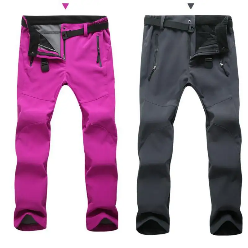 2016 Outdoor Men Women Hiking Fleece Pants Water Wind proof Thermal
