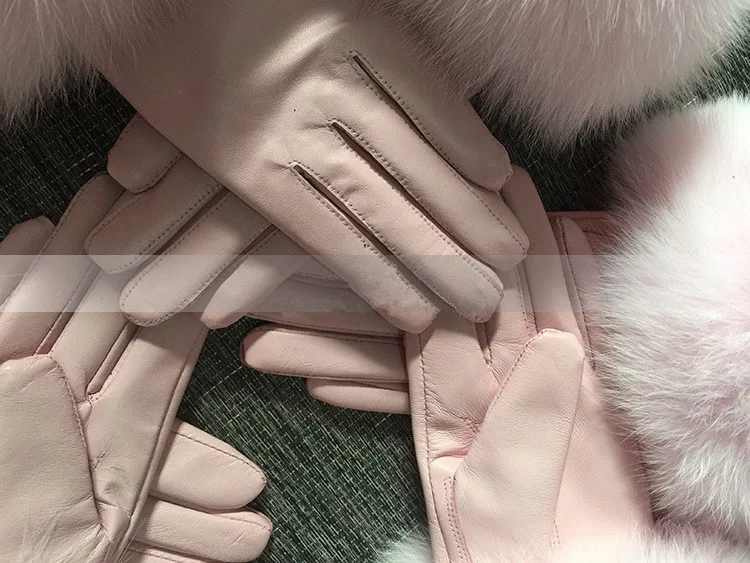 Новое поступление горячая Распродажа высококачественные женские перчатки из натурального Лисьего меха милые женские теплые перчатки из натурального Лисьего меха рекламные