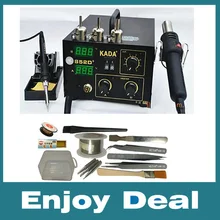 DHL 220 В KADA 852D+ двойное цифровое табло пистолет горячего воздуха паяльная станция для сварки